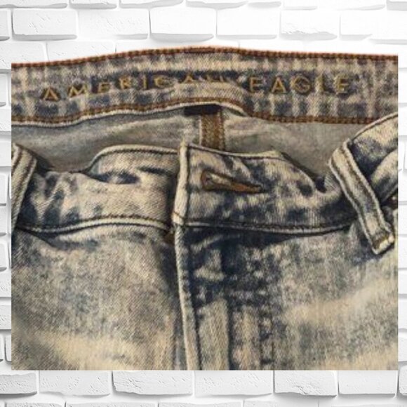 AMERICAN EAGLE Mens Vintage Light Wash Ripped 36" - Picture 3 of 6